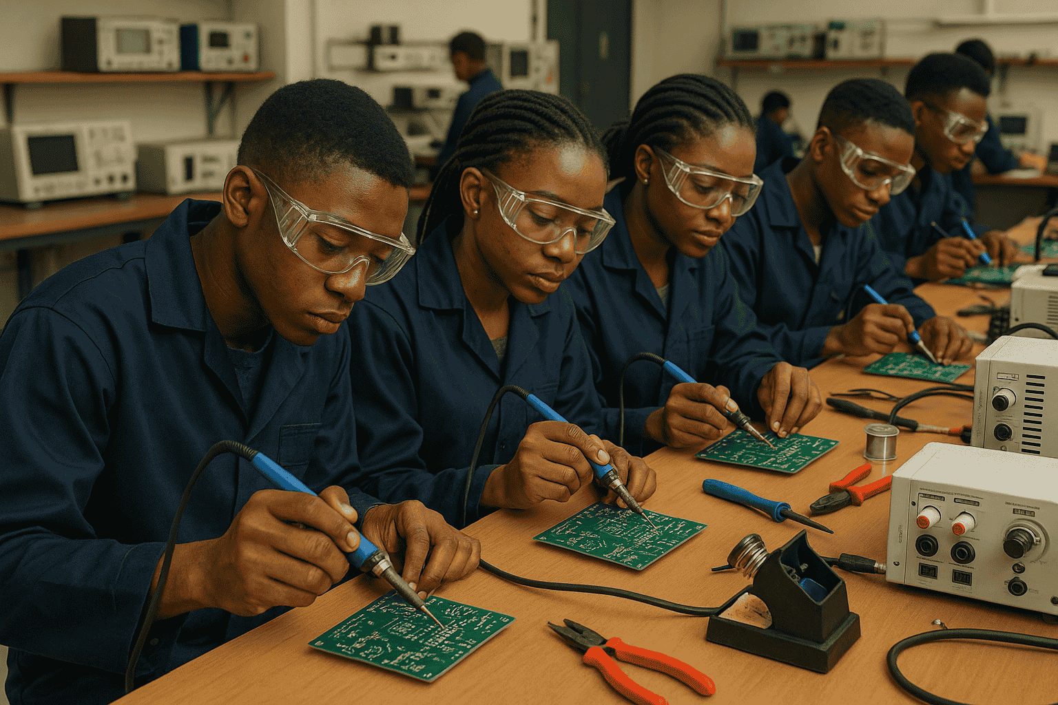 electronic lab_Students Soldering_400KB